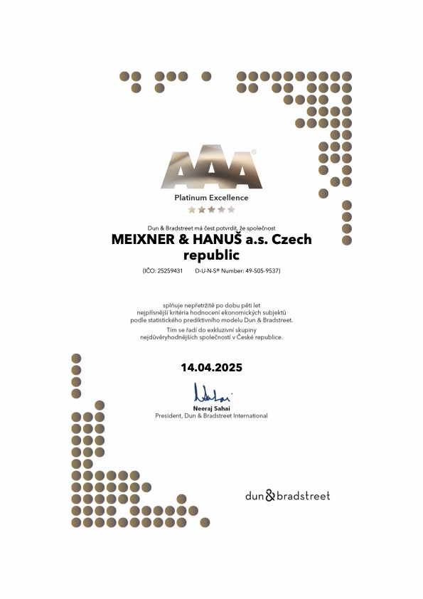 Certifikát AAA